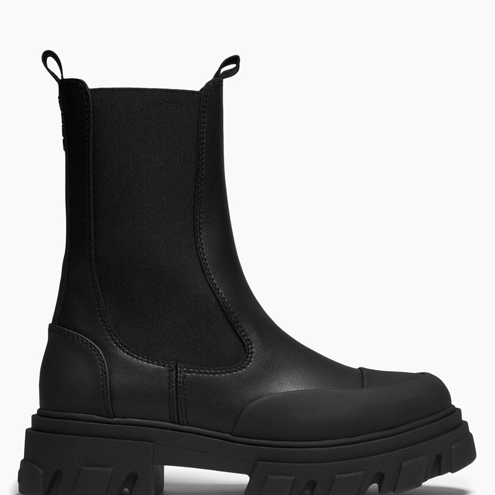 GANNI logo leather Chelsea boots - Picture 4 of 4